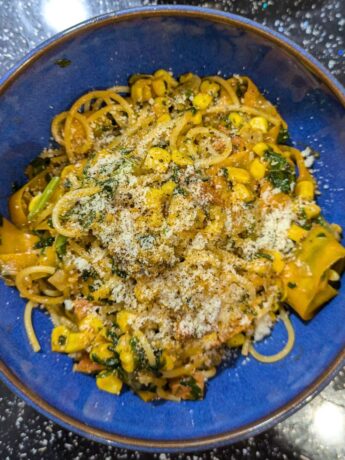 Ninja Speedi Spanish-Inspired Pesto Pasta with Chorizo