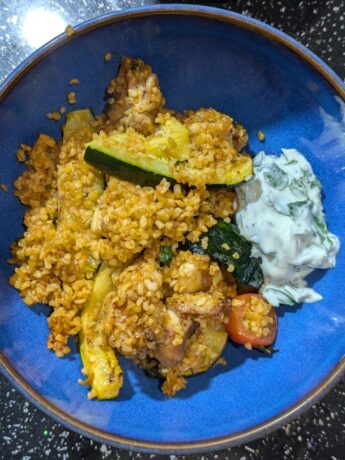 Ninja Speedi Harissa Chicken with Bulgur