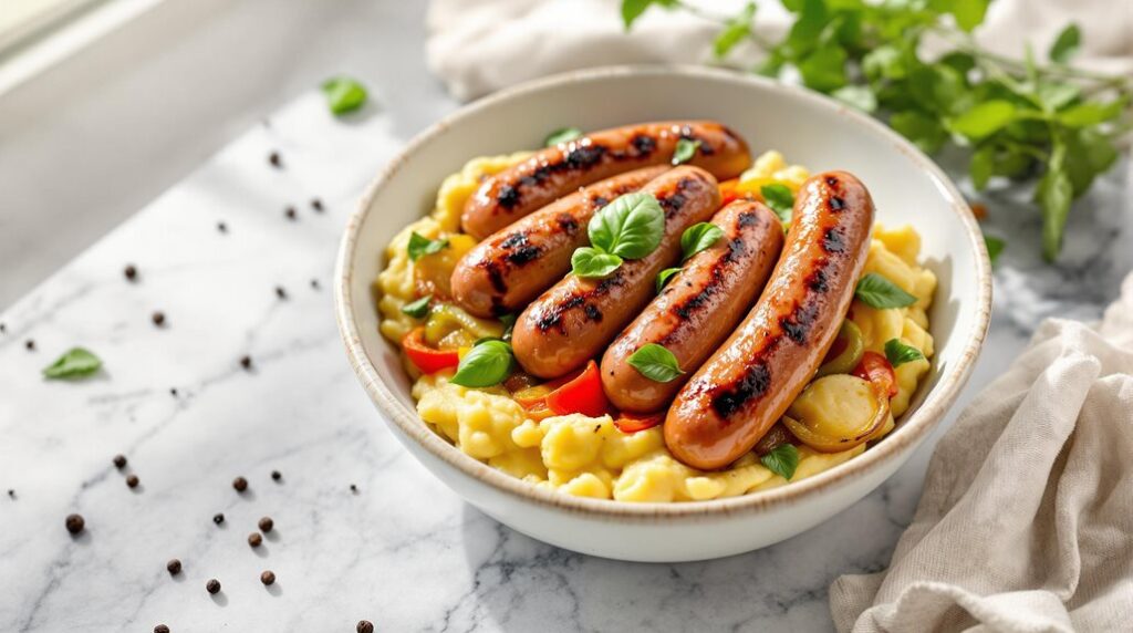 Italian Sausage and Peppers with Creamy Polenta in Ninja Speedi