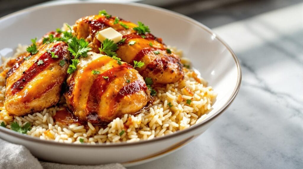 Peri Peri Chicken & Garlic Rice Bowl in Ninja Speedi