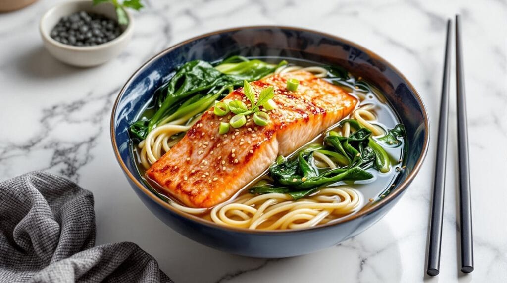 Asian-Style Salmon with Noodles in Ninja Speedi