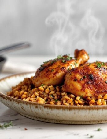 Cajun Spiced Bone-In Chicken Thighs With Dirty Rice