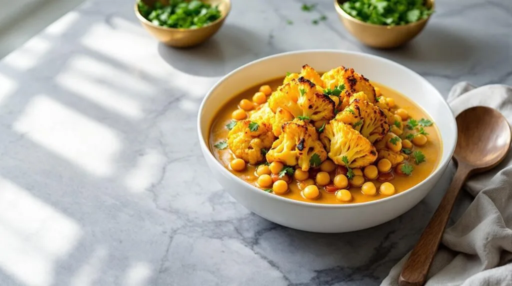 Chickpea Curry With Roasted Cauliflower in Ninja Speedi