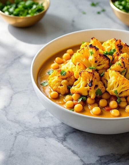 Chickpea Curry With Roasted Cauliflower in Ninja Speedi