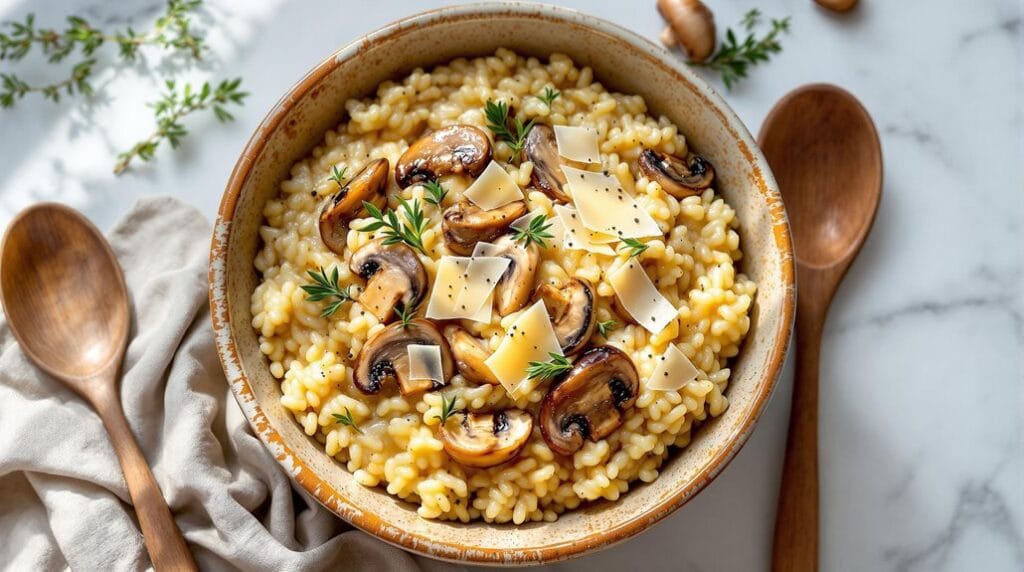 Creamy 30-Minute Mushroom & Thyme Risotto in Ninja Speedi