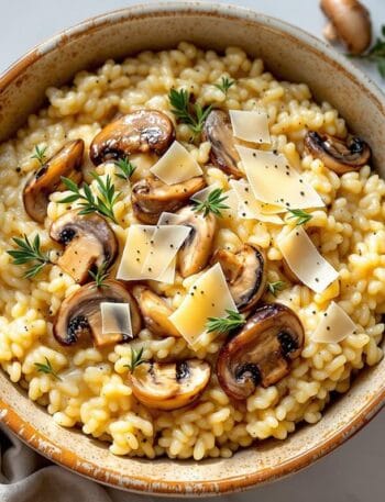 Creamy 30-Minute Mushroom & Thyme Risotto in Ninja Speedi