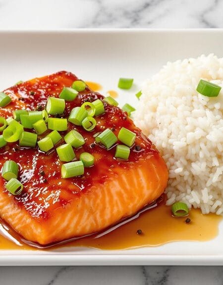 Maple-Glazed Salmon with Sweet Potato Mash in Ninja Speedi