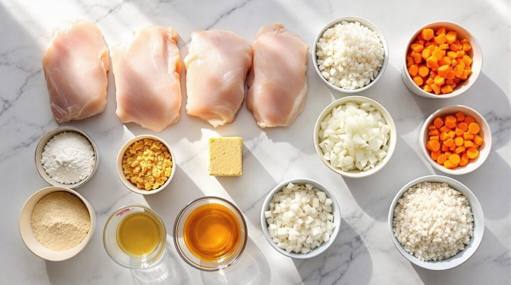 Ninja Speedi Katsu Curry With Rice - Ingredients laid out ready for cooking