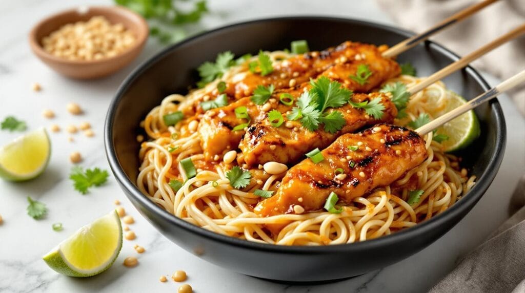 Satay Chicken with Peanut Noodles in Ninja Speedi