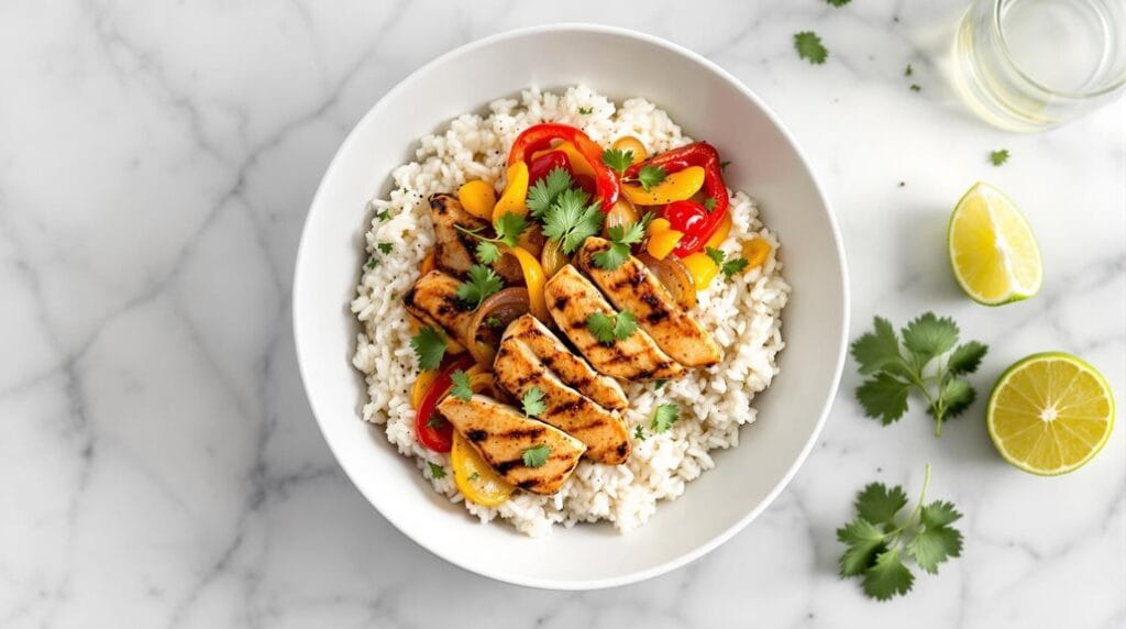 Speedi Chicken Fajita Bowl With Coriander-Lime Rice